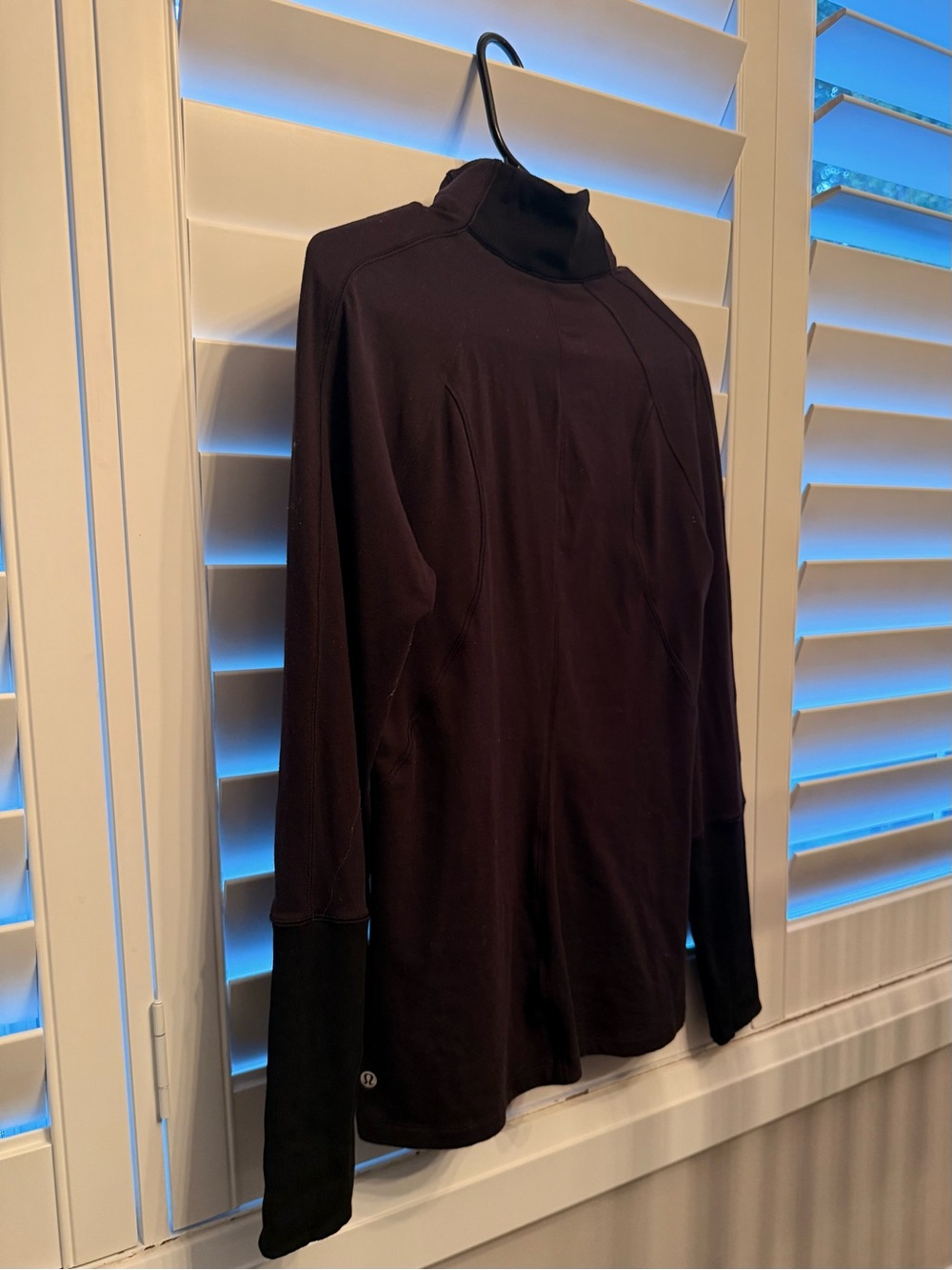 lululemon athletica Black Long-Sleeve Mock Neck Top